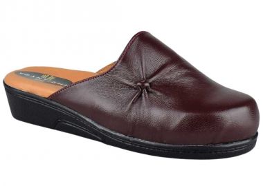 Παντόφλες γυναικείες | Δερμάτινες | Υφαντίδης | 110435 | Μπορντό - Υφαντίδης - 